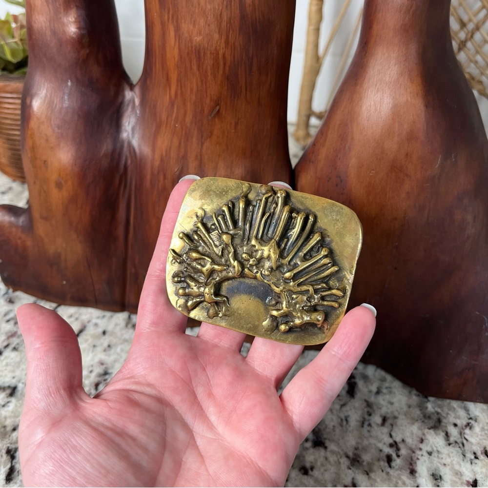 Early Yurman Putnam Art Works Bronze Belt Buckle - Picture 6 of 11